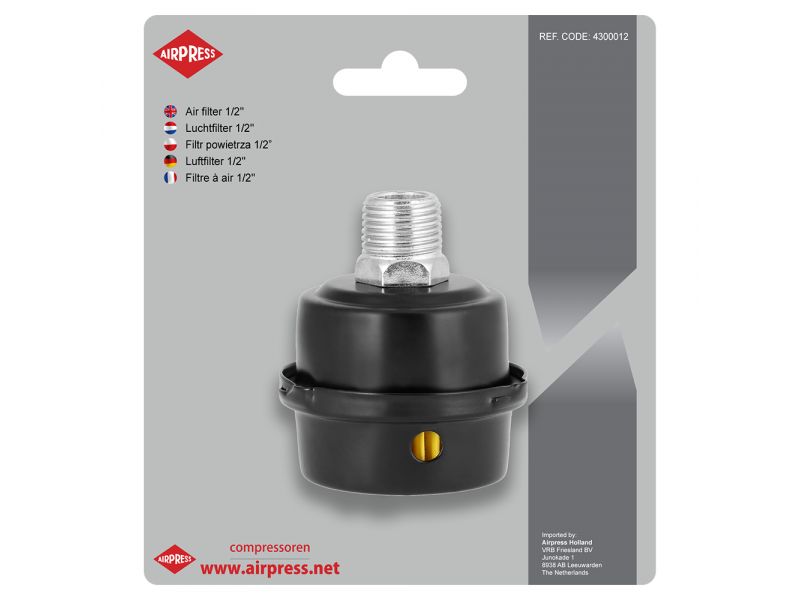 Airpress Luftfilter für Kompressor | 1/2" Ansaugfilter | Kolbenkompressor