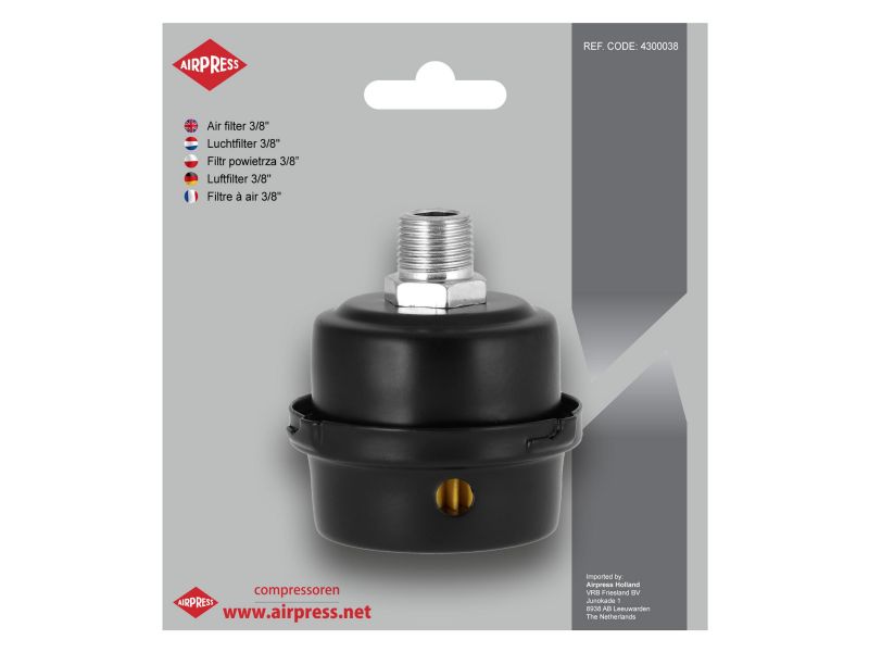 Airpress Luftfilter für Kompressor | 3/8" Ansaugfilter | Kolbenkompressor