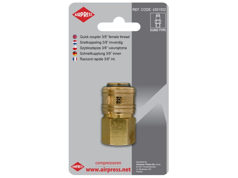 Druckluftkupplung Euro 3/8" Innengewinde