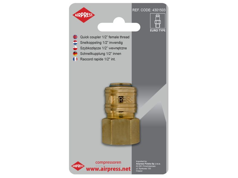 Druckluftkupplung Euro 1/2" Innengewinde