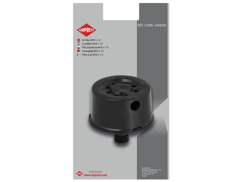 Airpress Luftfilter für Kompressor | M16 Ansaugfilter | Kolbenkompressor