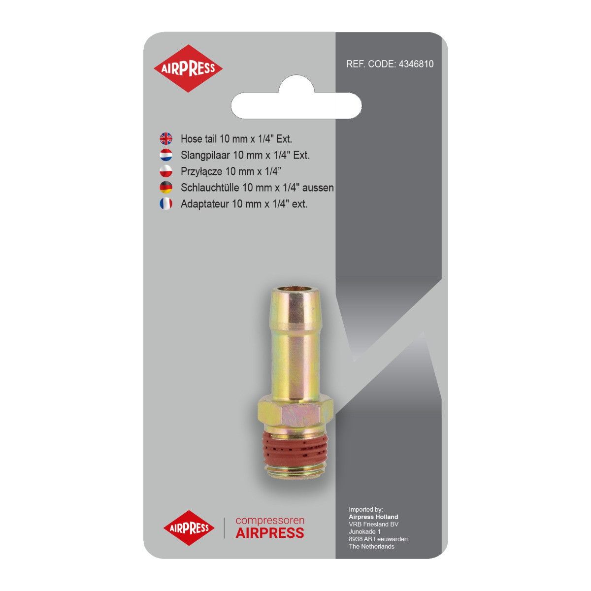 Airpress Schlauchanschluss | 1/4" x 10 mm