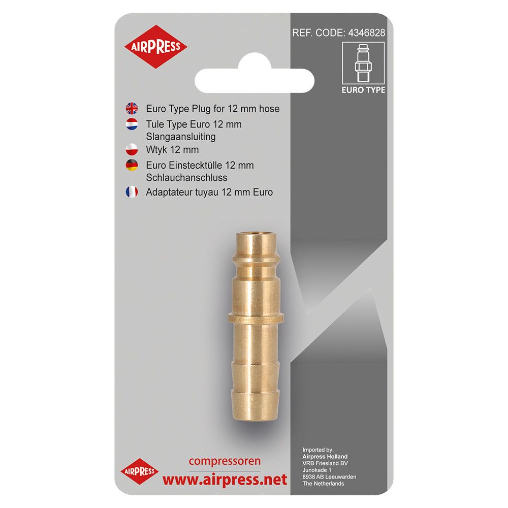 Airpress Stecknippel Euro | 12 mm