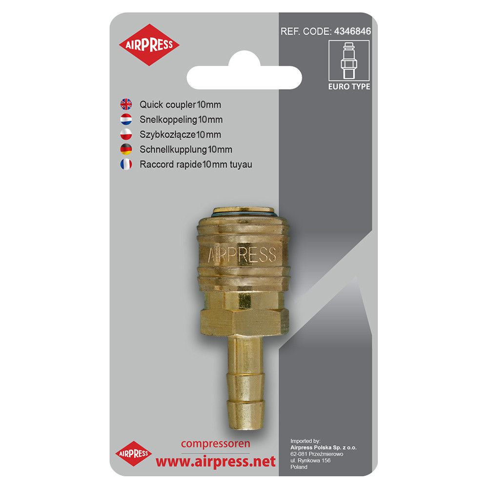 Airpress Druckluftkupplung Euro | 10 mm