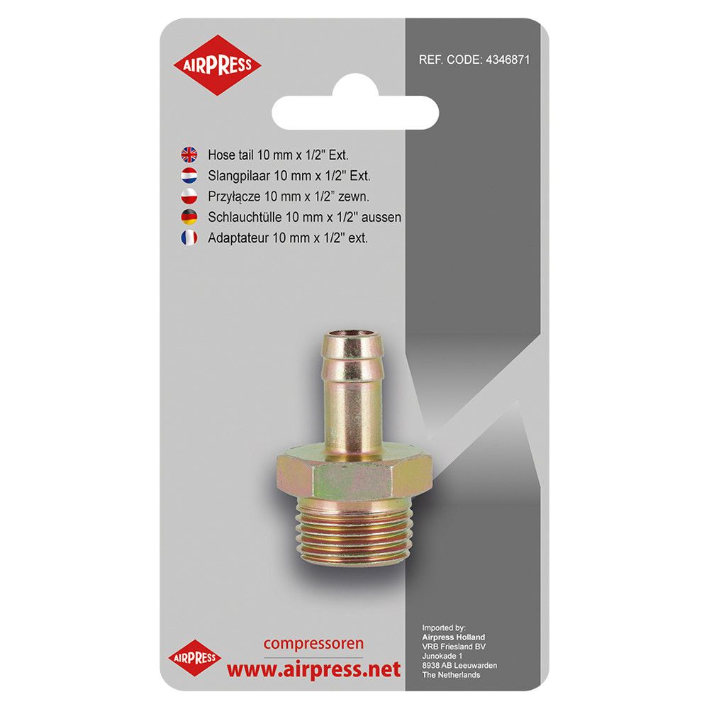 Airpress Schlauchanschluss | 1/2" x 10 mm