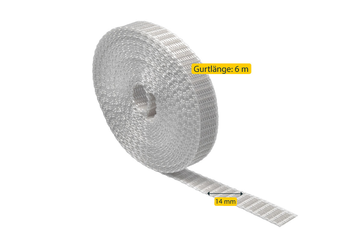 Schellenberg Rolladengurt "Mini" | 6 m lang | grau