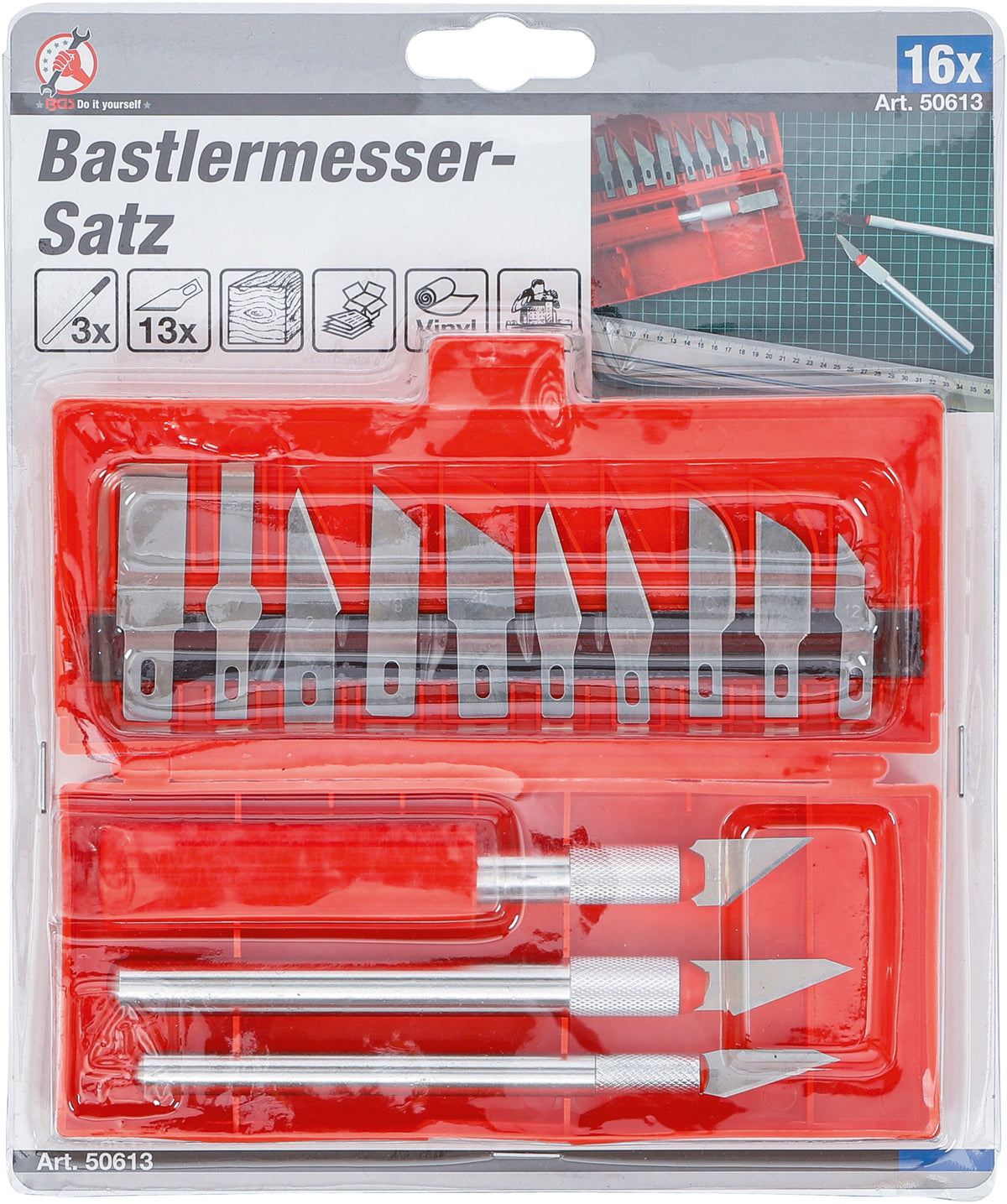 BGS Bastlermesser-Satz | 16 teilig