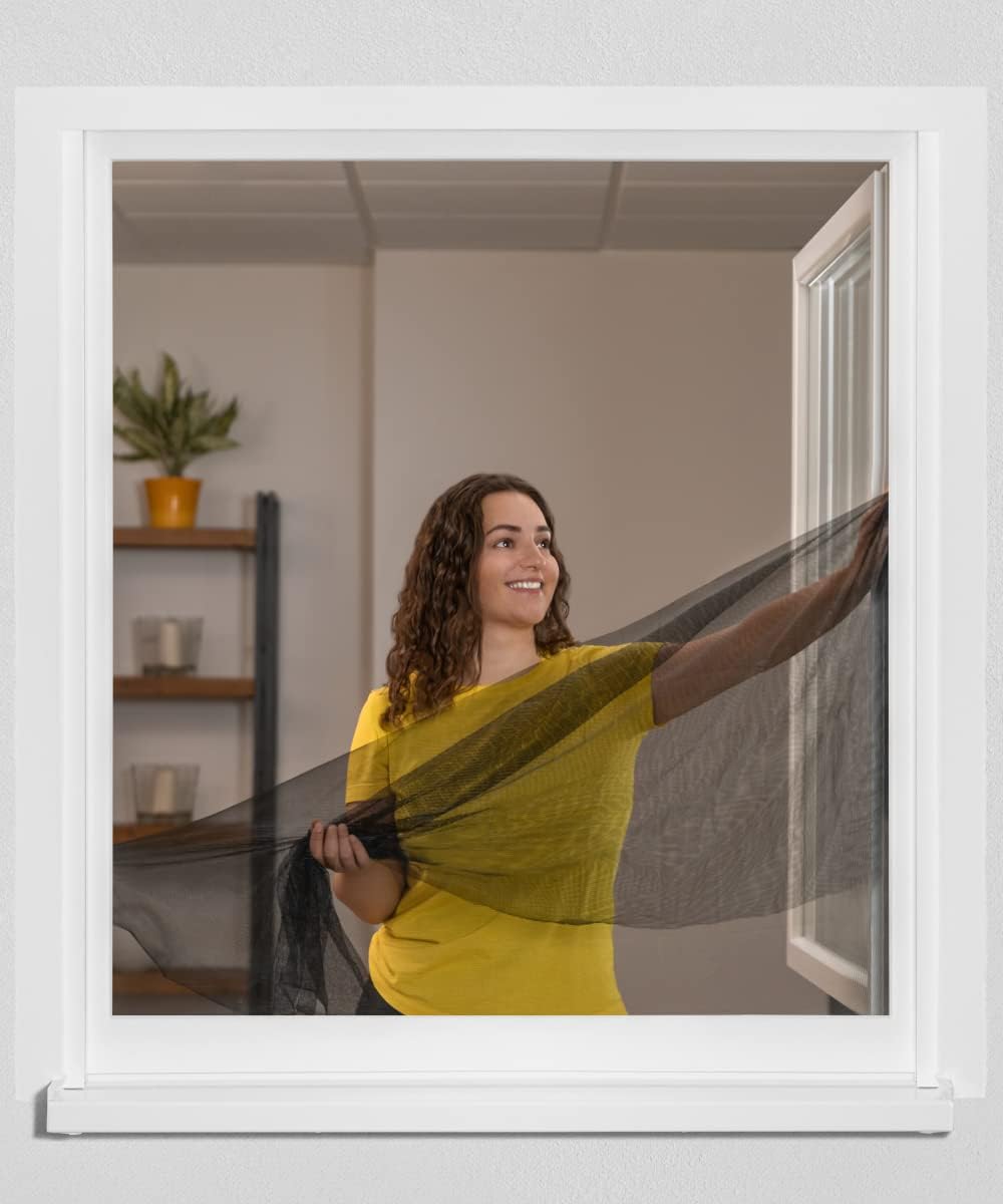 Schellenberg Fliegengitter 100 x 130 cm für Fenster | anthrazit