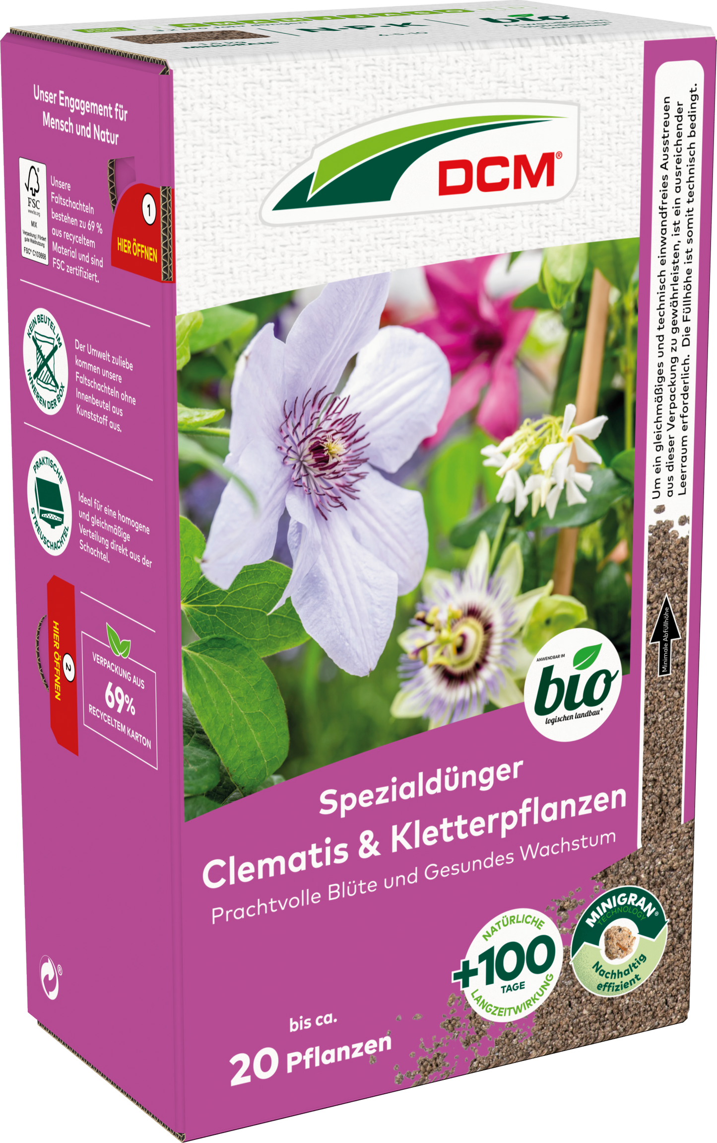 DCM Spezialdünger Clematis & Kletterpflanzen 1,5 kg