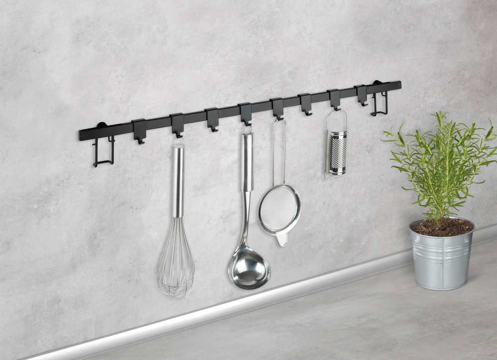 Wenko Hakenleiste Gala 60cm | 8 Haken schwarz
