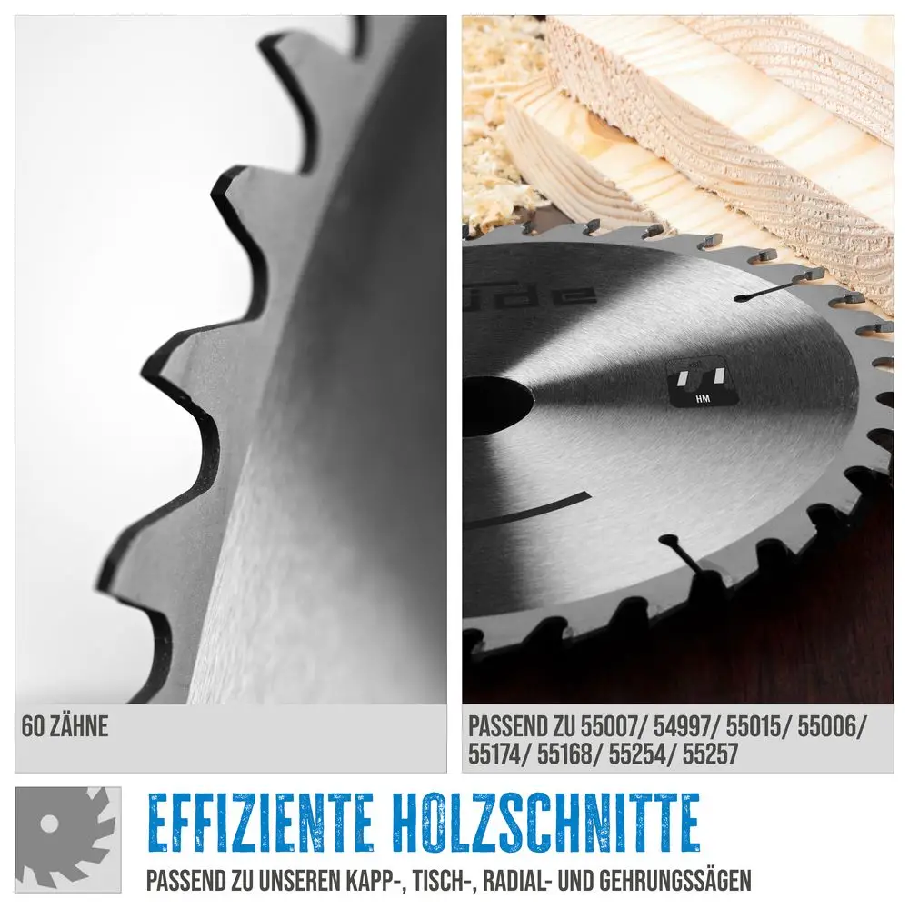 Holzsägeblatt HM 210 x 30 x 2,6 mm | 60 Zähne
