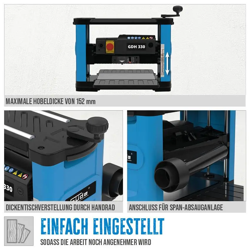 Güde Dickenhobel GDH 330 | 1500 Watt