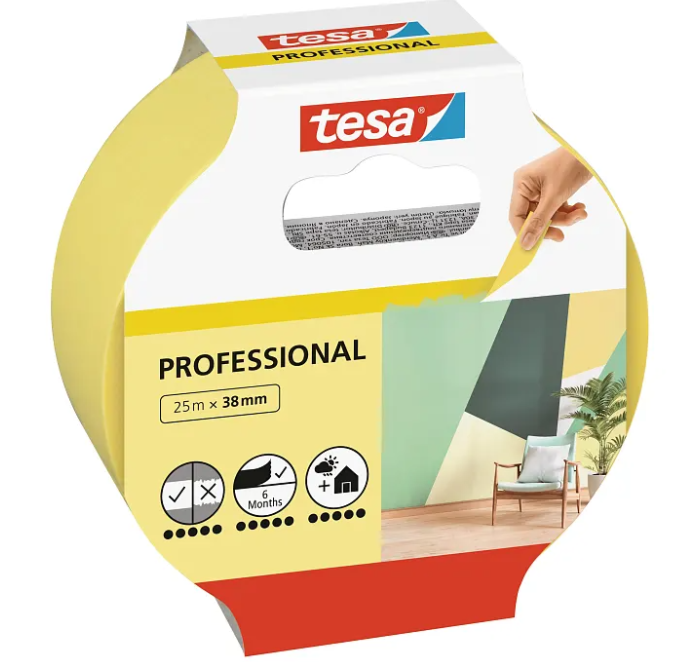 tesa Malerband Professional gelb | 38mm x 25m