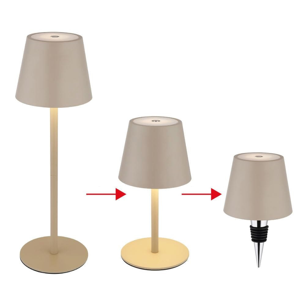 Globo Lighting VANNIE I | 3in1 Tischleuchte, dimmbar, sandfarben