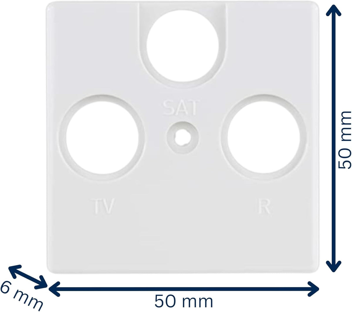 REV Quadro Abdeckung für Antennendose (TV/RF/SAT) | weiß