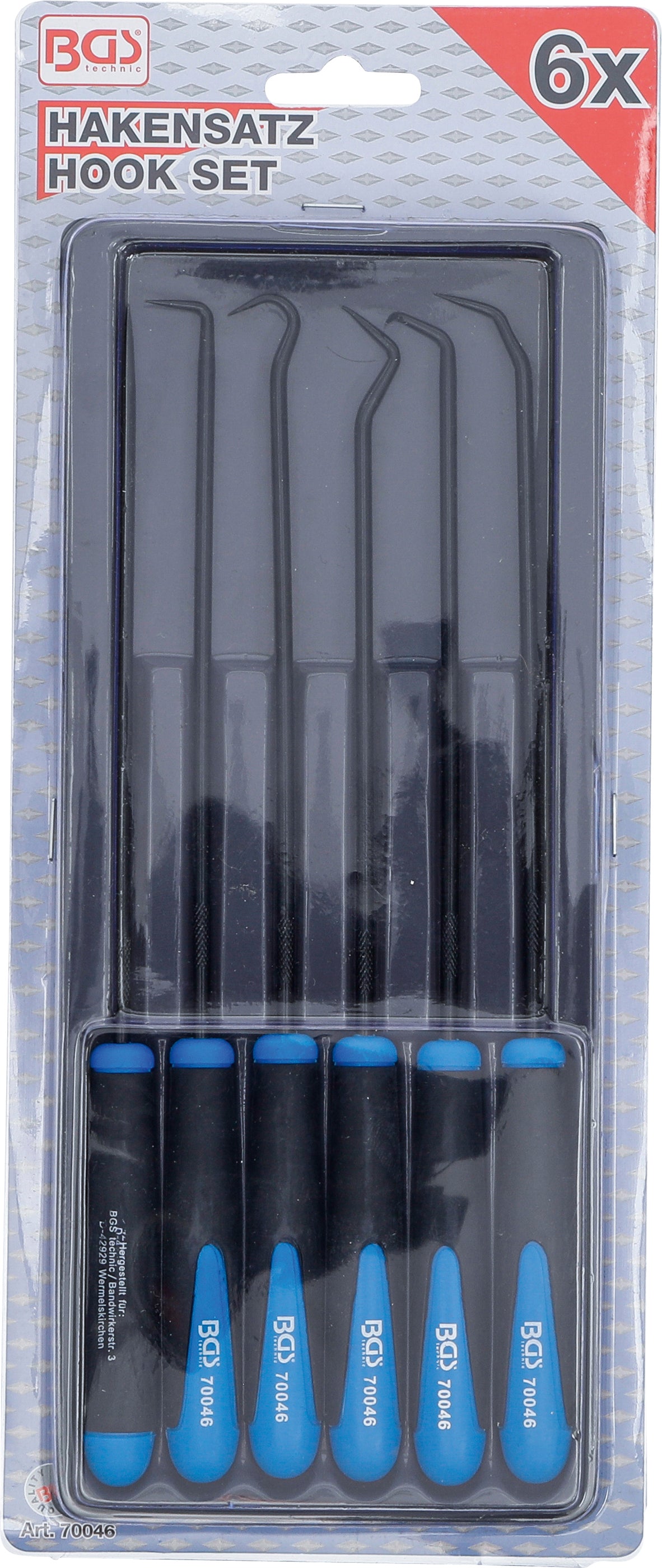 BGS Haken-Satz | extra lang | 245 mm | 6 teilig