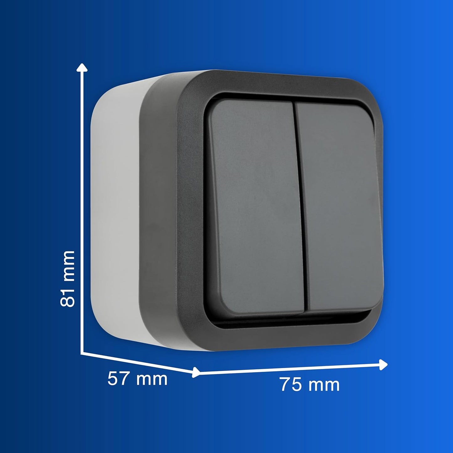 REV AquaStorm Serienschalter Aufputz | IP55