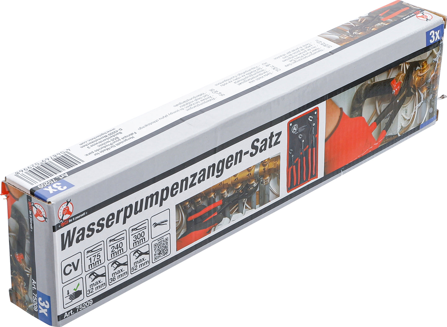 BGS Wasserpumpenzangen-Satz | 175 / 240 / 30 | 3 teilig