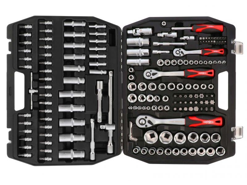 Airpress Steckschlüsselsatz 171-teilig | Dein Profi-Set für 1/4", 3/8" & 1/2" (Chrom-Vanadium Stahl)