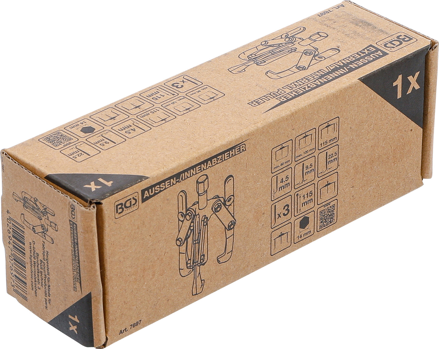 BGS Außen-/Innenabzieher, 3-armig | 25 - 120 mm