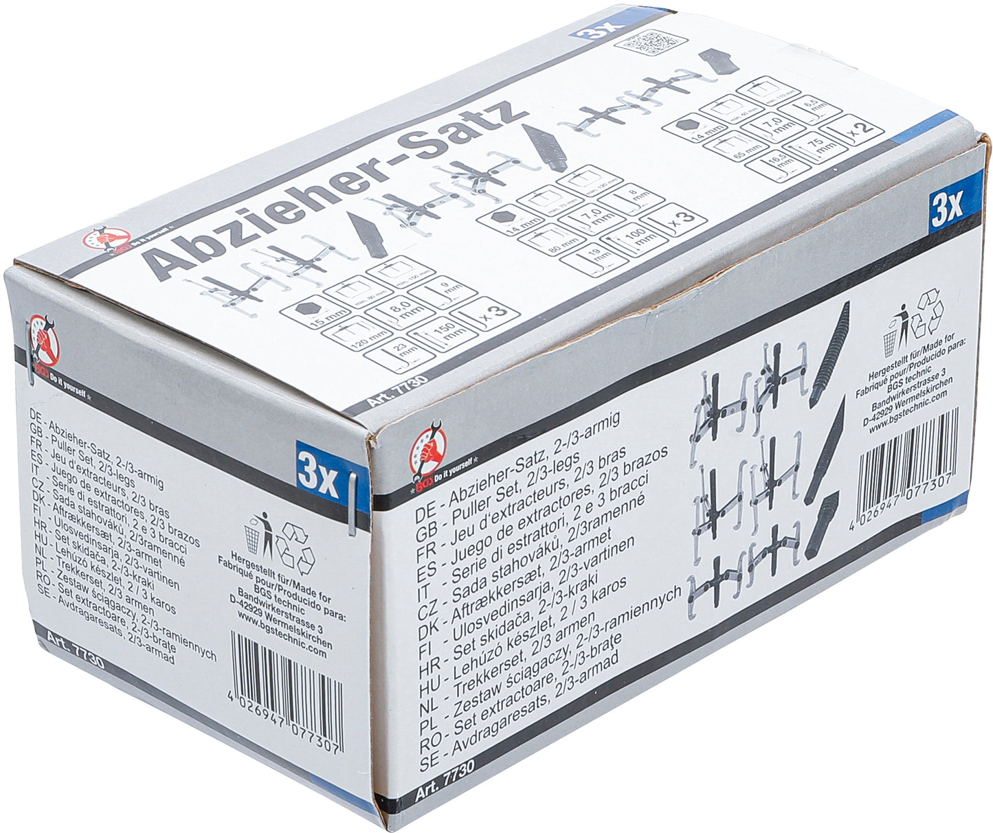 BGS Abzieher-Satz 2- / 3- armig | 150 / 100 / 75 mm | 3 teilig
