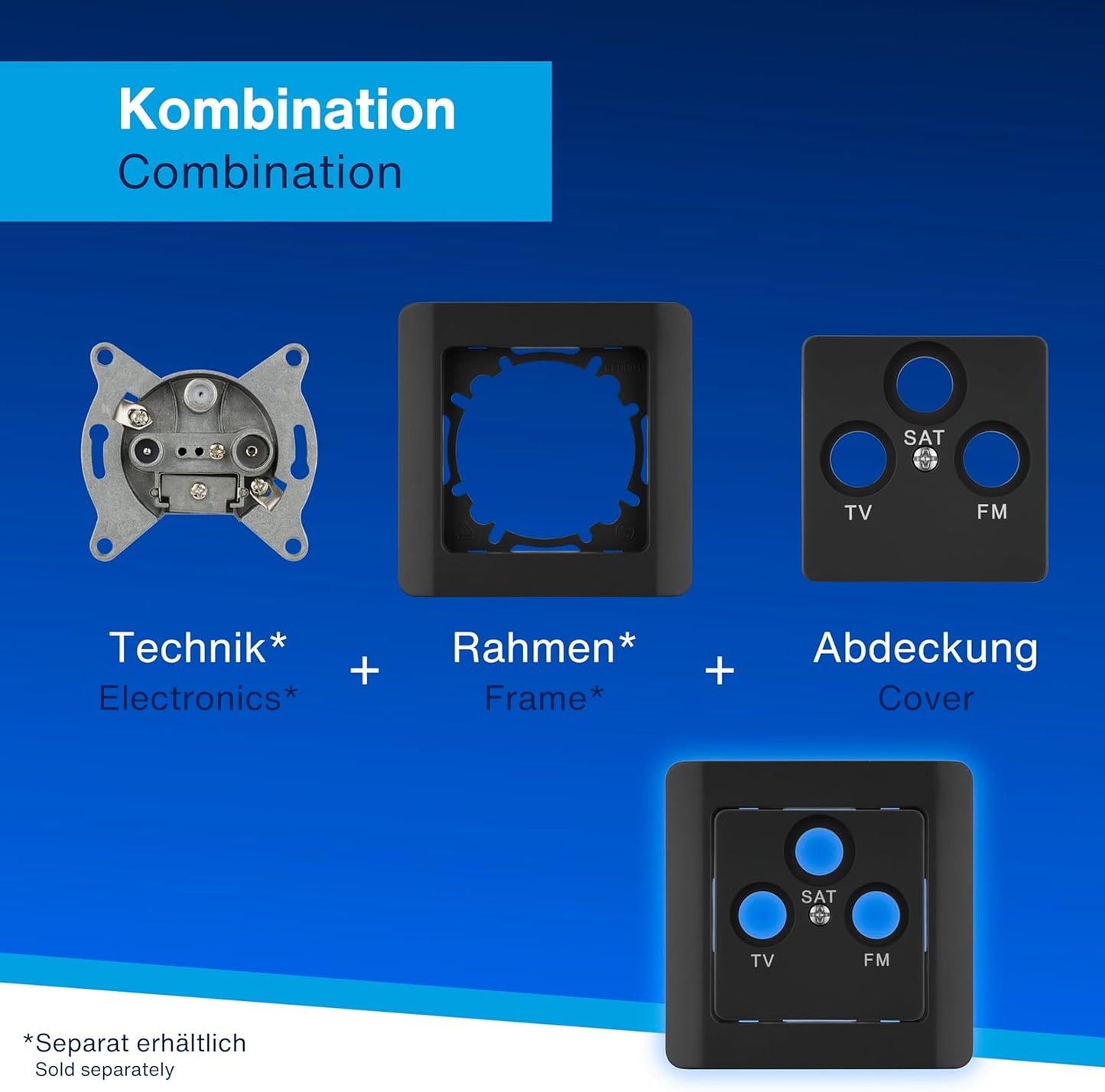 REV NOVA Abdeckung Antennendose (TV/RF/SAT) | anthrazit