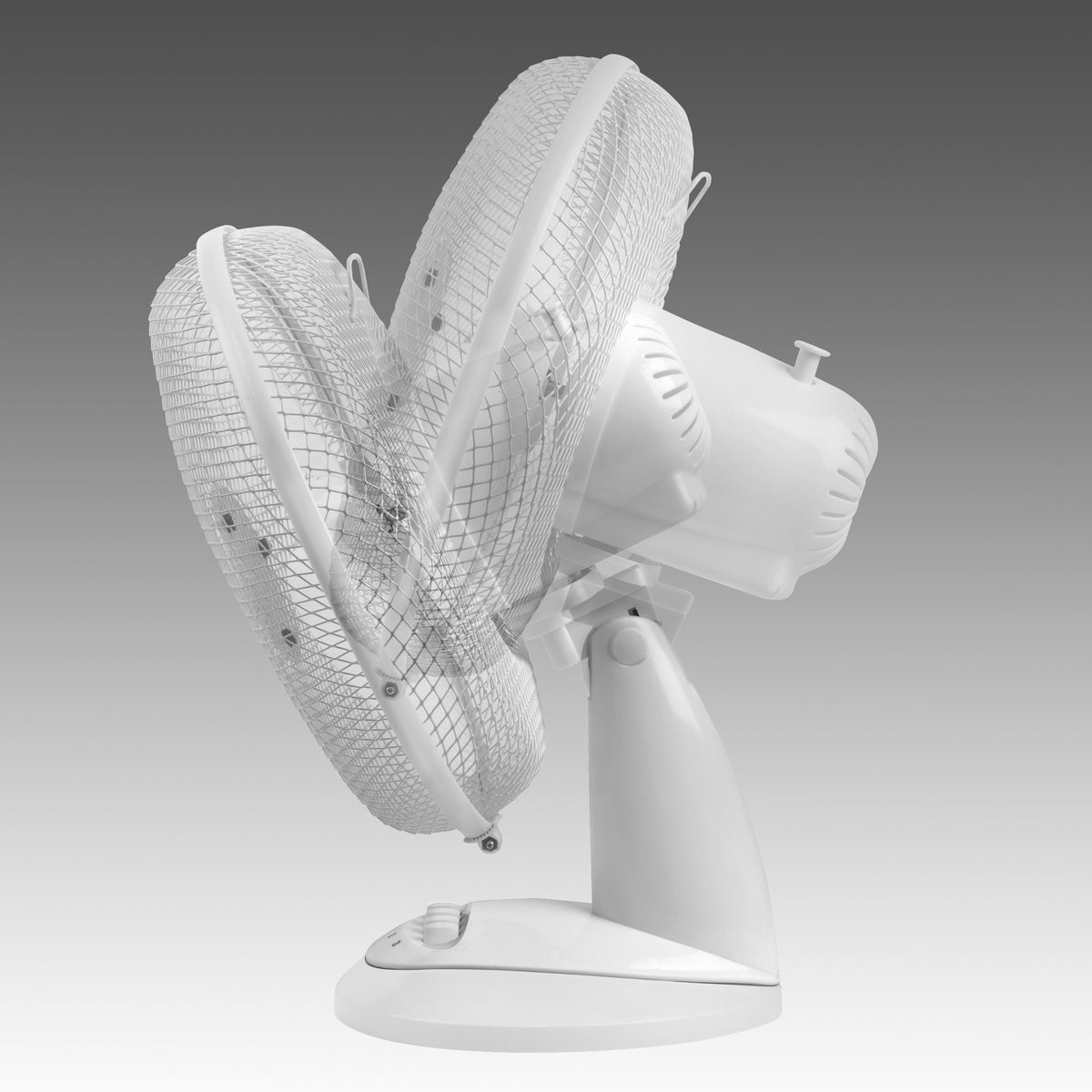 Tischventi VT12 30W ca. Ø30cm, Kunststoff weiß