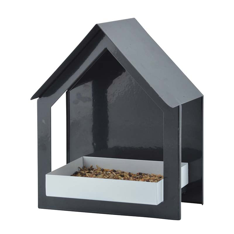 Wandfutterhaus anthrazit/ weiß 19,2x12,0x23,2 cm