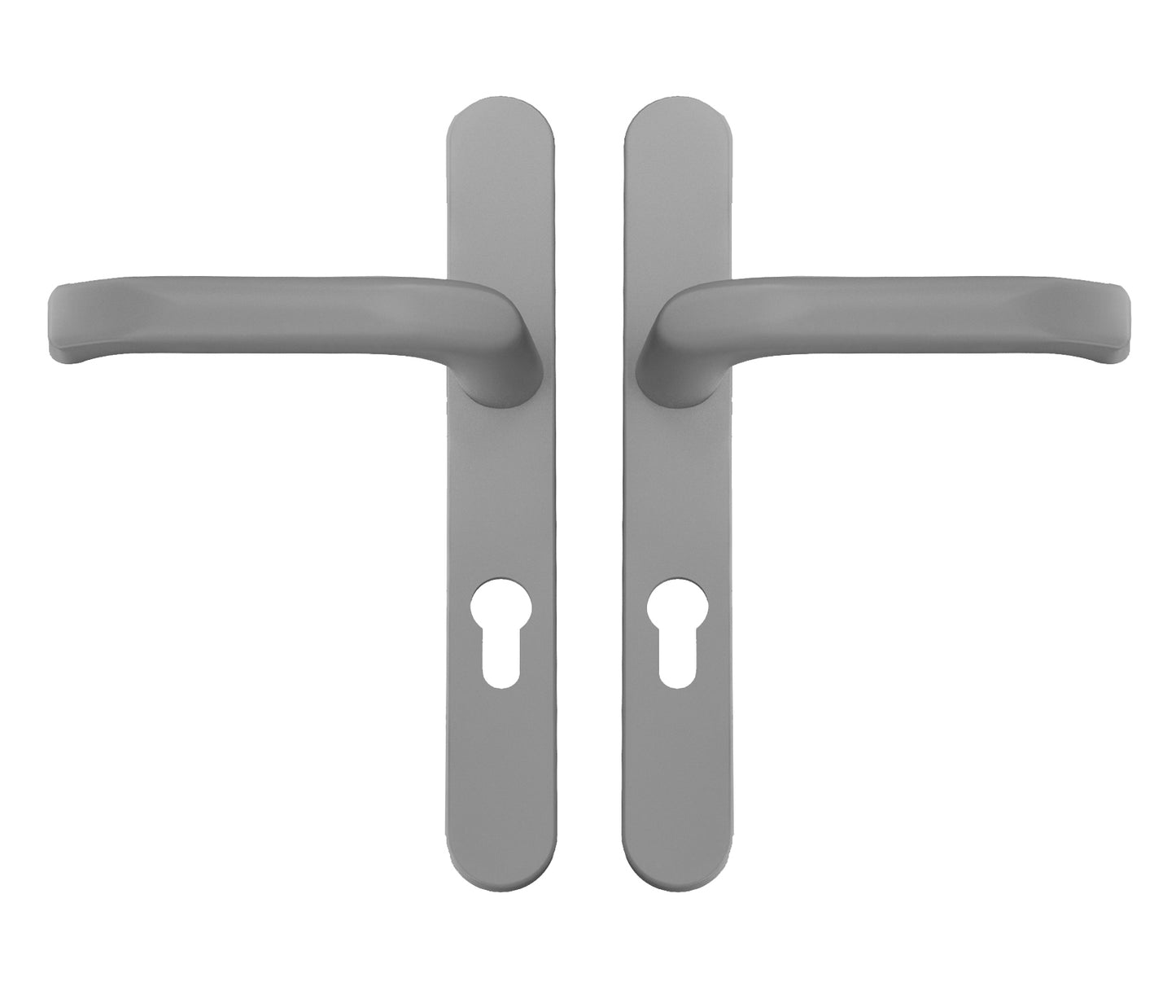 Lienbacher Schmalrahmengarnitur Drücker/Drücker | silbergrau