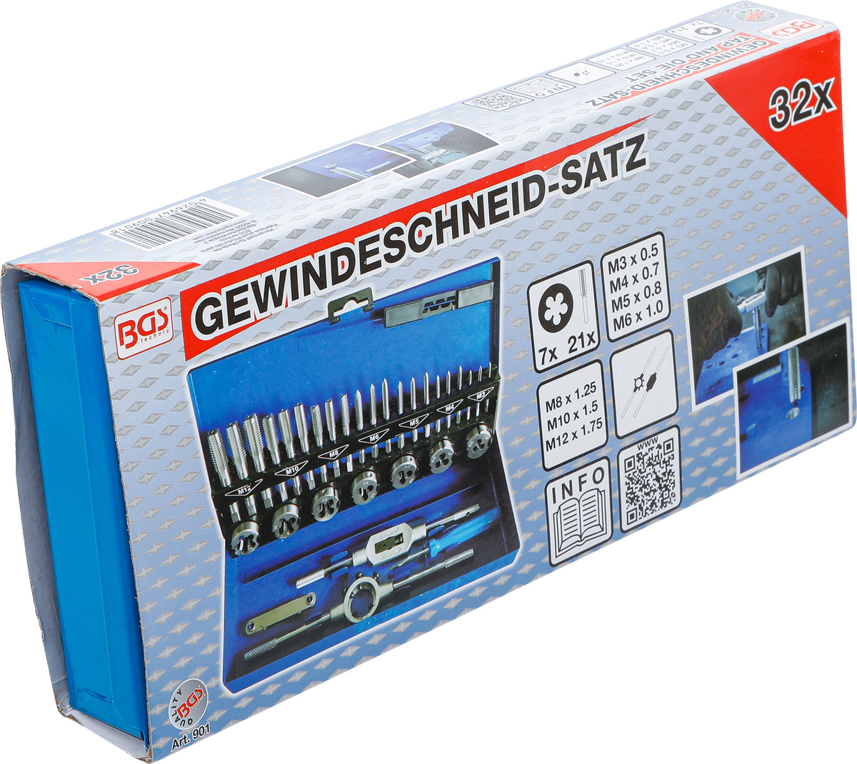 BGS Gewindeschneid-Satz | M3 - M12 | 32 teilig