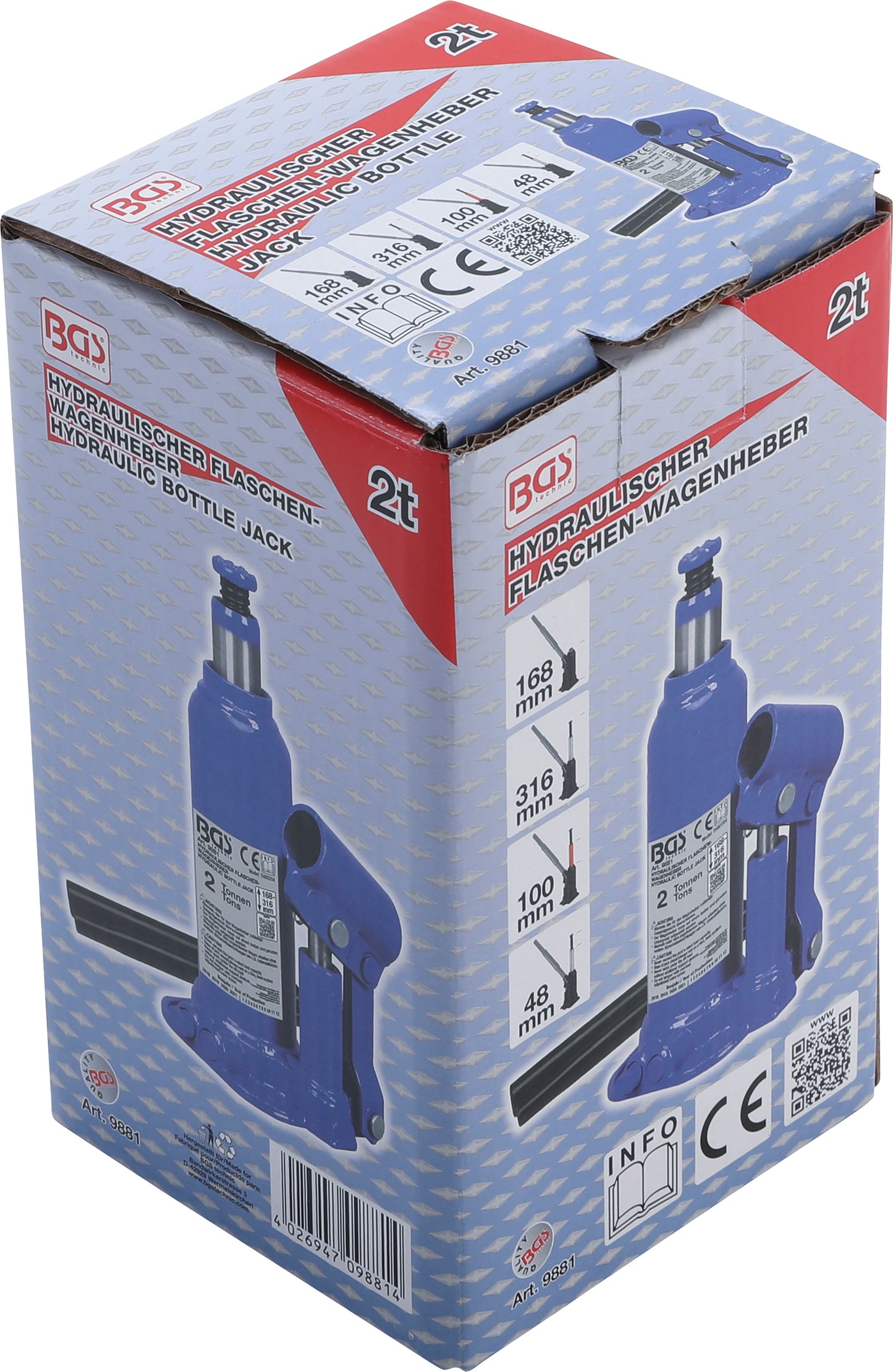 BGS Flaschen-Wagenheber | 2 tonnen