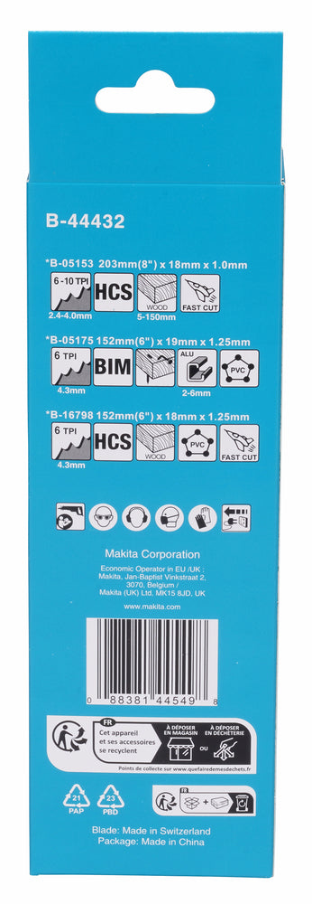 Makita Reciprosägeblatt-Set "A" | 6-teilig in Aufbewahrungsbox