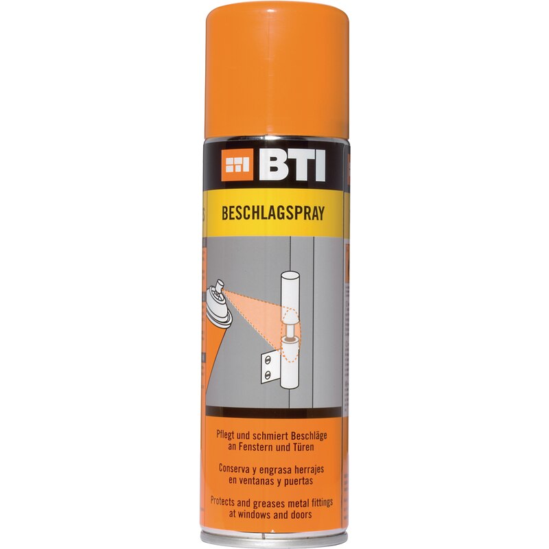 BTI Beschlagspray 400ml | Pflege für Mechanik an Fenster, Tür, Tor, Garage