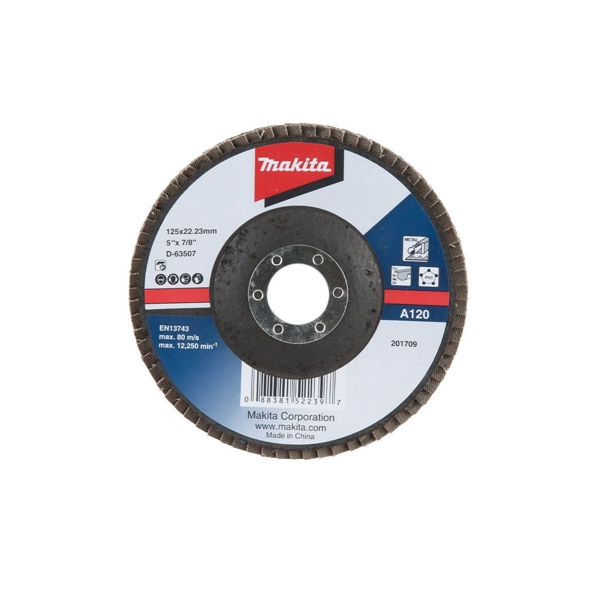 Makita Fächerschleifscheibe | 125mm, Körnung A120
