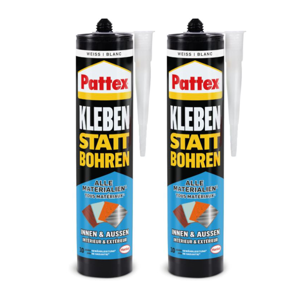 Pattex Kleben statt Bohren für alle Materialien (Innen & Außen) | 450g