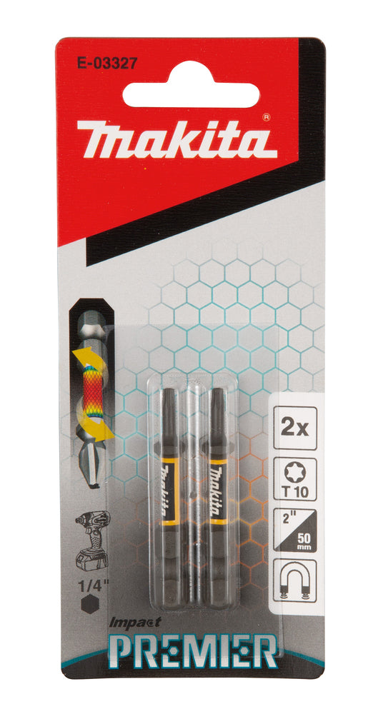 Makita Impact Premier Torsion-Bits "T10" | 50mm | 2 Stück