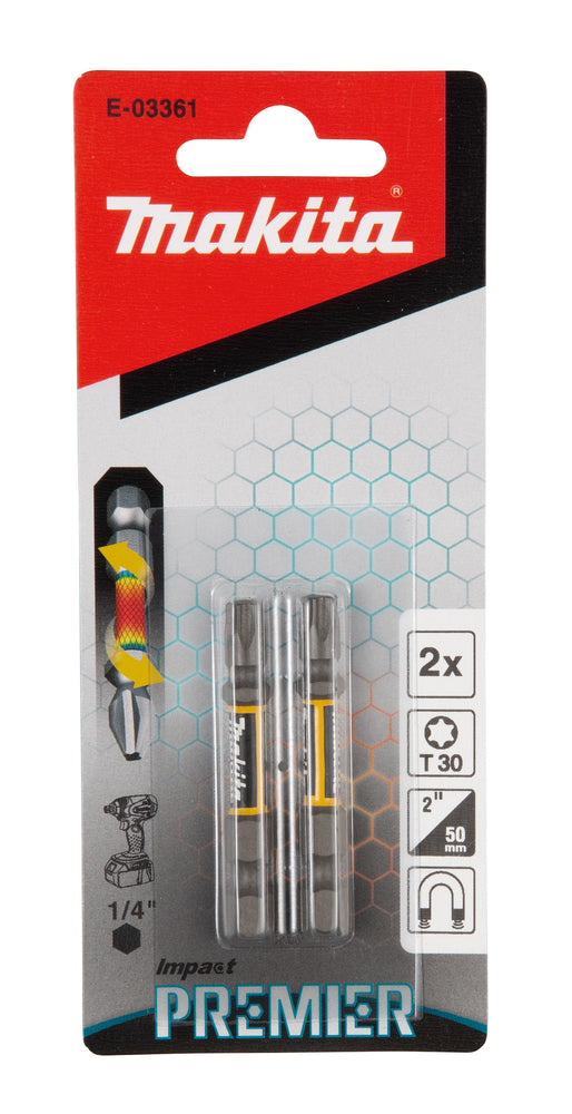 Makita Impact Premier Torsion-Bits "T30" | 50mm | 2 Stück