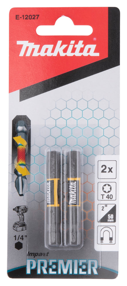 Makita Impact Premier Torsion-Bits "T40" | 50mm | 2 Stück
