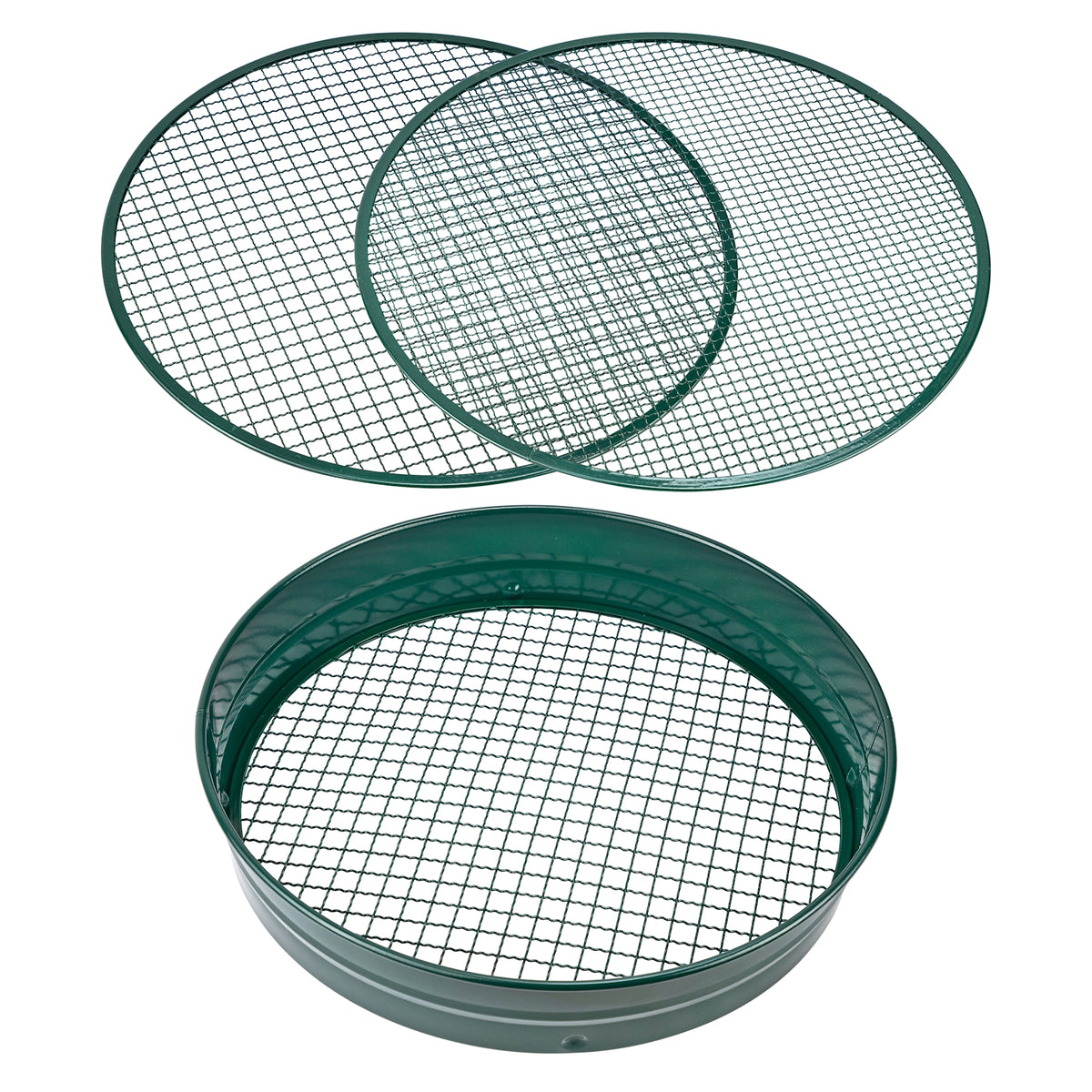 Gartensieb Metall 3in1, robustes Metallrandsieb & Durchwurfsieb