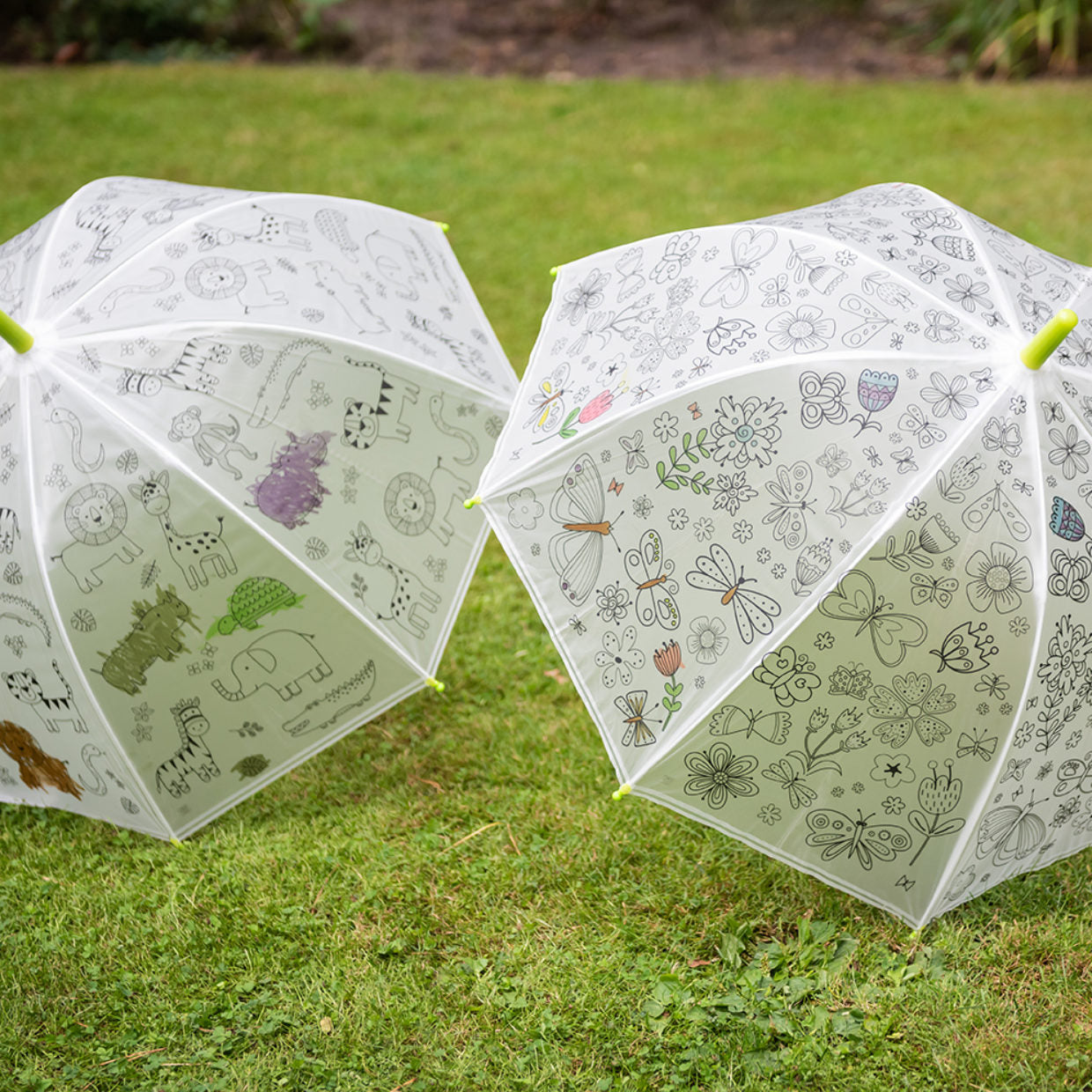 Esschert Ausmalregenschirm "Schmetterlinge" für Kinder