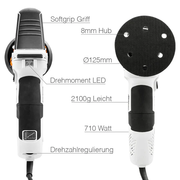 Exzenter Poliermaschine T2000 | 8mm HUB | 710 Watt