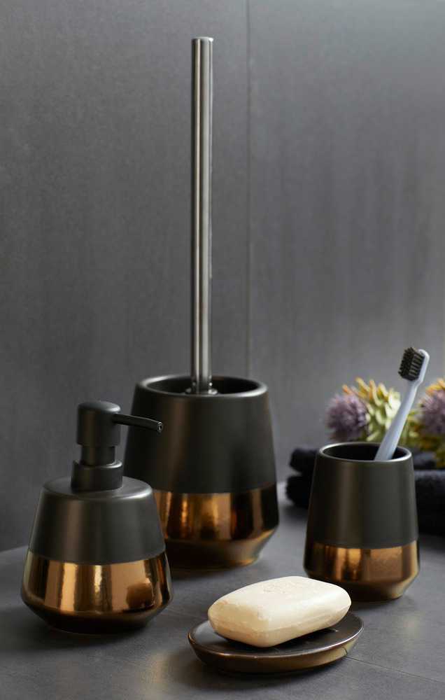 Wenko Keramik WC-Garnitur Brandol schwarz