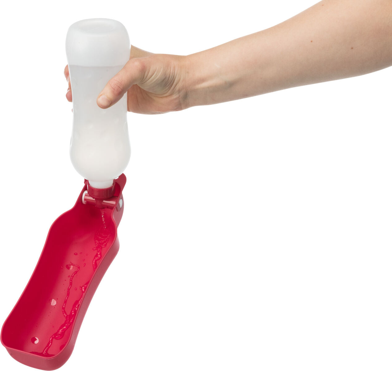 Trixie Flasche mit Trinknapf 500ml | Kunststoff
