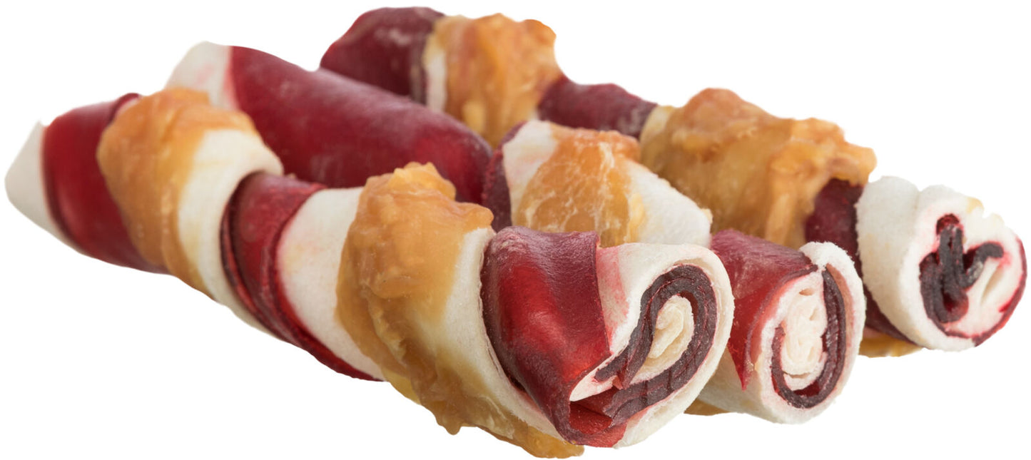 Trixie Snackbar | Barbecue Rolls mit Hühnerbrust 12cm (10 St./80g)