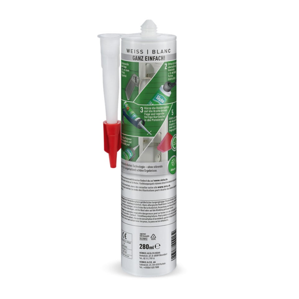 Sista Silikon für Draussen weiß | 280ml