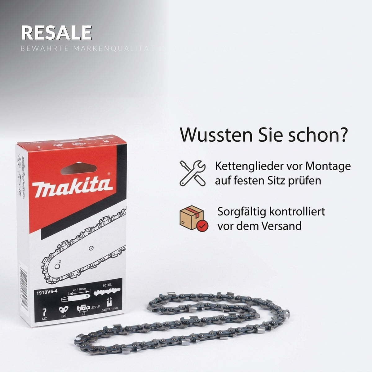 Ersatz-Sägekette 10cm für Makita 1910V6-4, TG 1,1mm, 2er-Set - Position 7