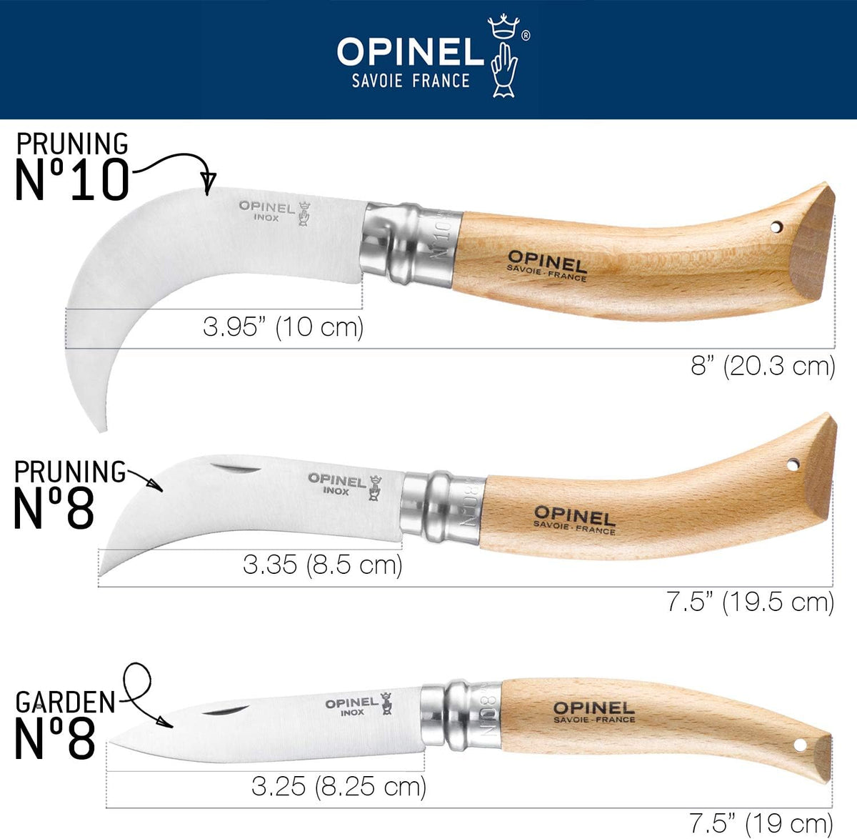 Opinel Nr.10 | Gärtnermesser mit Buchenholz