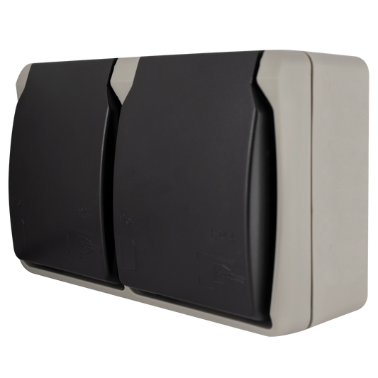 REV Aquabase Steckdose 2-fach Aufputz | IP44