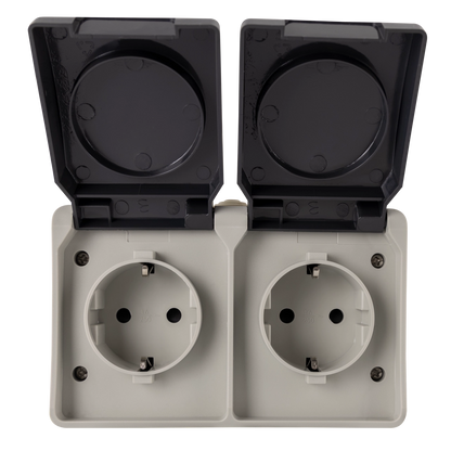 REV Aquabase Steckdose 2-fach Aufputz | IP44