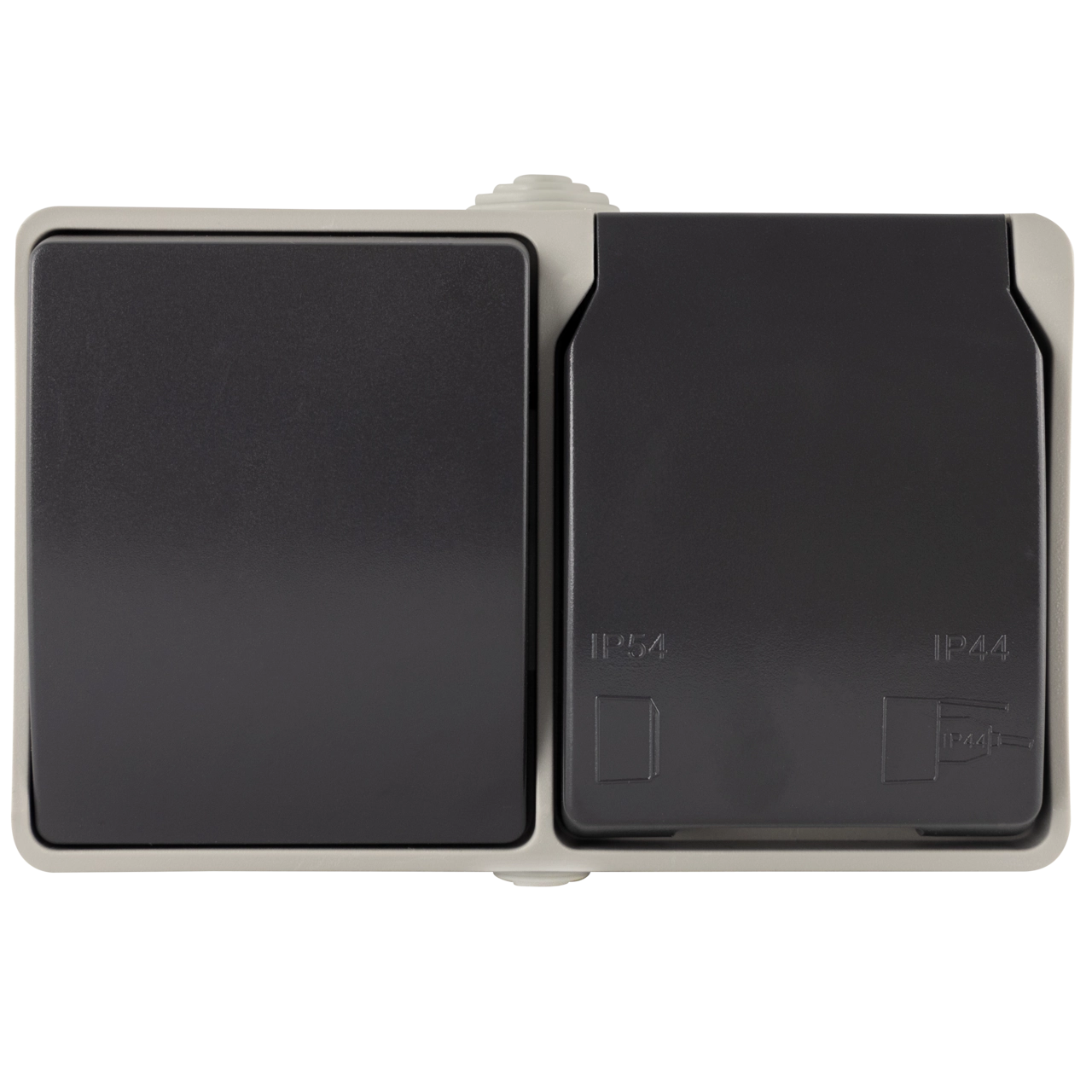 REV Aquabase Wechselschalter + Steckdose Aufputz | IP44